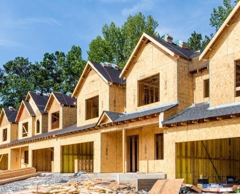 New townhomes being constructed